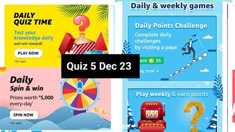 Daily Amazon Quiz Time Amazon Fz Points Quiz Daily Spiin And Win Quiz