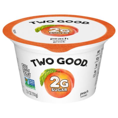 Two Good Yogurt Lowfat Greek Peach Flavored