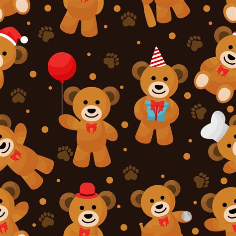 Teddy Bear Pattern Wallpaper