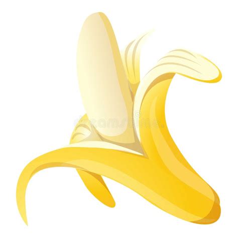 Peeled Banana Icon Cartoon Vector. Fruit Skin Stock Vector ...