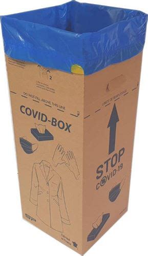 Caisse carton déchets covid 50 L Voussert