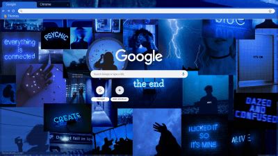 Blue Collage Chrome Themes Themebeta