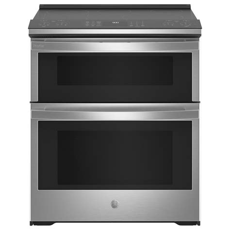 GE Profile 30" Slide-In Electric Double Oven Fingerprint Resistant ...