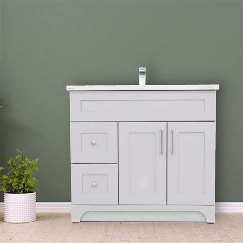 Pansy Grey 36 2 Door 2 Drawer Premium Vanity Canada