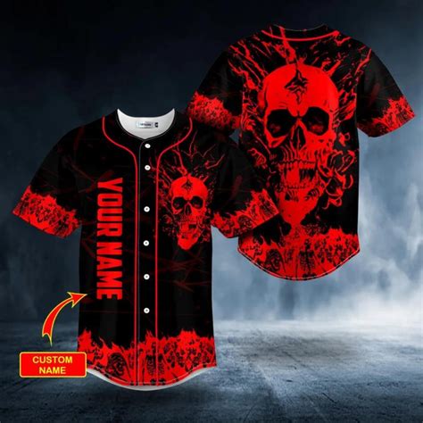 Punisher Skull Symbol Distressed Custom Baseball Jersey Skull