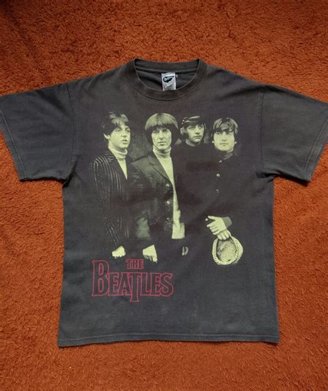 Aop The Beatles Full Personil Vintage The Beatles Kaos Band The