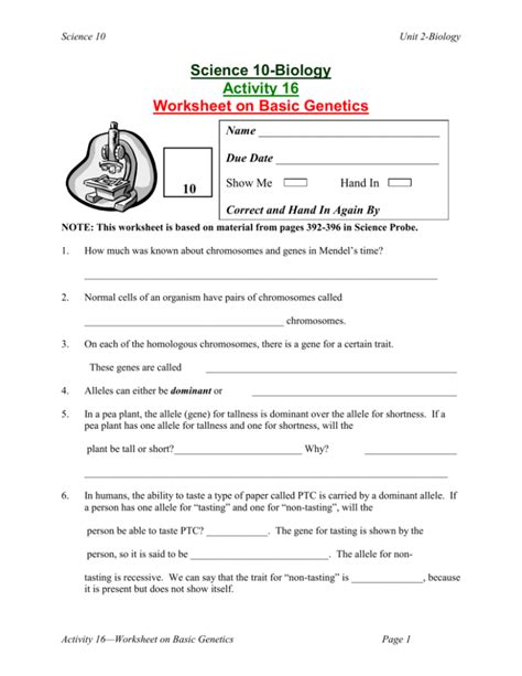 Science 10 Biology