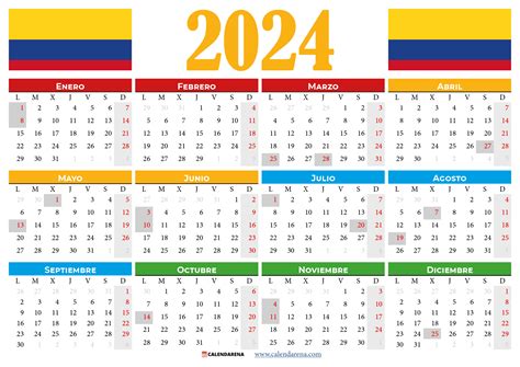 Festivos 2024 Colombia Calendario - Cammy Corinne