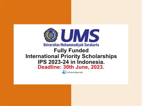 Fully Funded International Priority Scholarships Ips In Indonesia