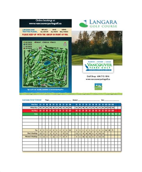 17+ Golf Scorecard Templates - PDF, Word, Excel | Free & Premium Templates