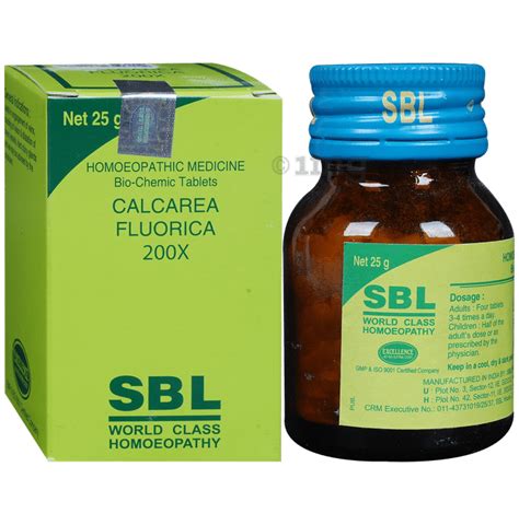 SBL Calcarea Fluorica Biochemic Tablet 200X Buy Bottle Of 25 0 Gm