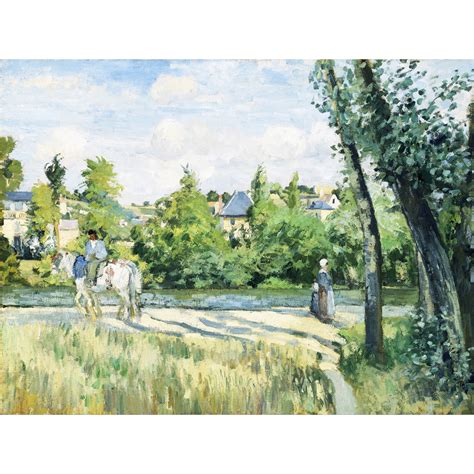 Pissarro Sunlight On The Road Pontoise Extra Large Art Print Wall Mural