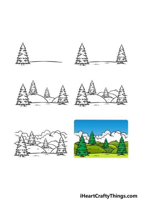 Hill Drawing How To Draw A Hill Step By Step