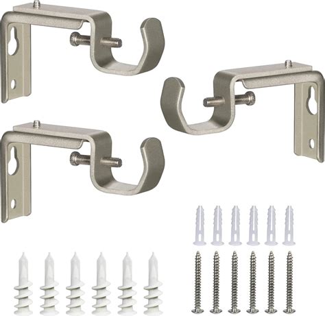 Amazon Rierdge 4 Pcs Heavy Duty Adjustable Curtain Rod Brackets 5