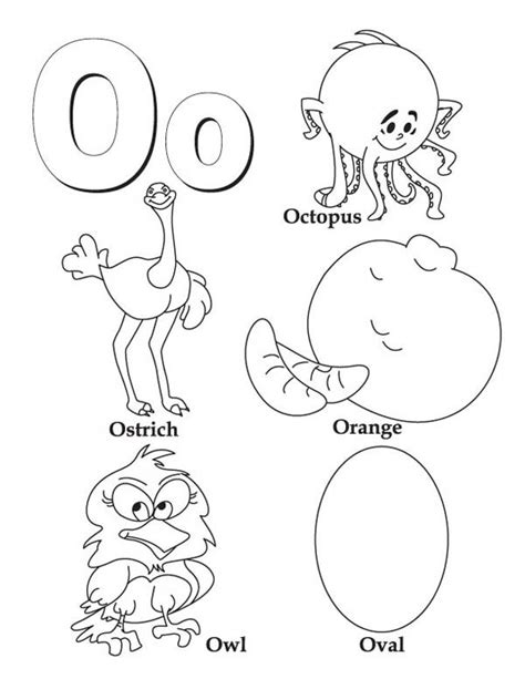 Words From Letter O Coloring Page Alphabet Coloring Pages Coloring