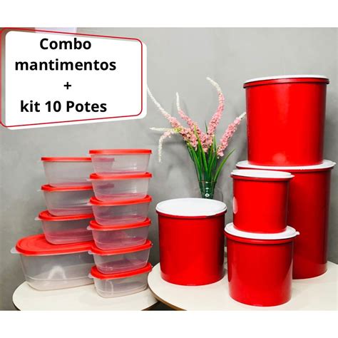 Kit Mantimentos Pe As Kit Potes De Pl Stico Transparente