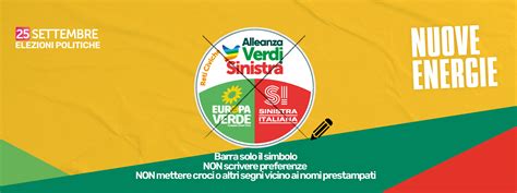 Alleanza Verdi E Sinistra Al Voto Il 25 Settmbre Alleanza Verdi E