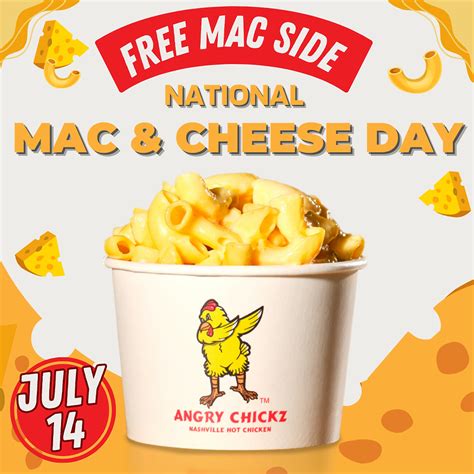 Celebrate National Mac And Cheese Day With Angry Chickz 🧀🎉