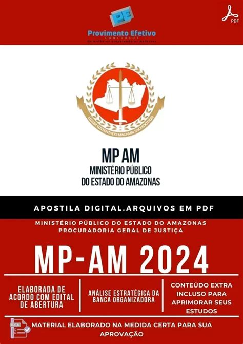 Provimento Efetivo Concursos Apostila MP AM Arquivista Ano 2024