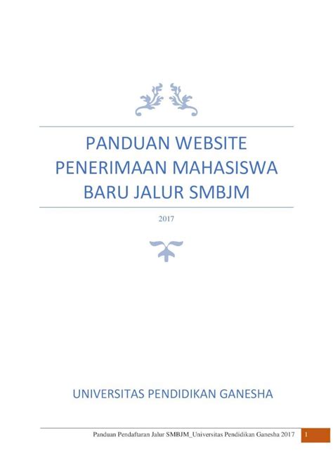 PDF PANDUAN WEBSITE PENERIMAAN MAHASISWA BARU Penerimaan Undiksha Ac