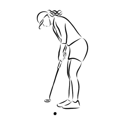 Jugador de golf de icono sobre un fondo blanco ilustración vectorial