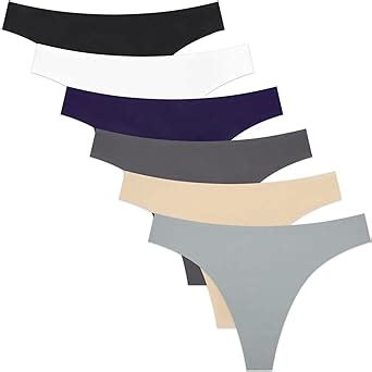 Yrendenge Pack Ice Silk Seamless Thongs For Women Multicolor Seamless