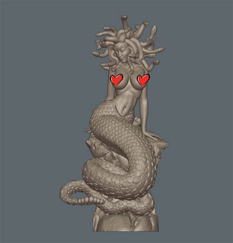 Medusa Pinup 90mm Stl 3d Printing File 3d Model 3d Printable Cgtrader