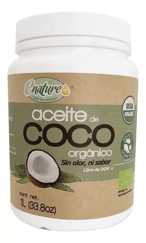 4x Aceite De Coco Orgánico Enature En Frasco 1 litro Meses sin intereses