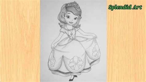 Cartoon Sofia Pencil Sketch Easy Disney Princess Sofia Drawing