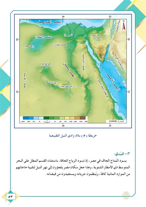 خريطة بلاد وادي النيل الطبيعية التعليم بلا حدود حضارة وادي النيل