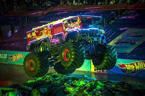 Hot Wheels Monster Trucks Live Glow Party Lights Up LI In January LongIsland