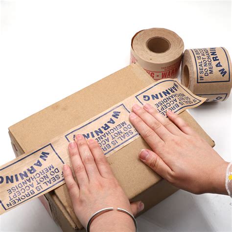 Printed Wet Water Reinforced Activated Packing Gummed Kraft Paper Hot