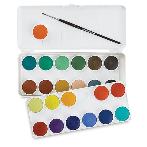 Grumbacher Watercolor Pans Transparent Pan Set Of Colors Blick