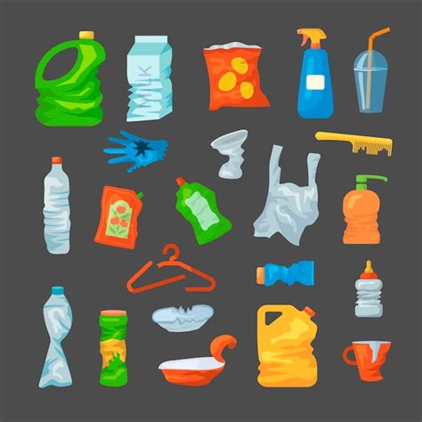 Boîtes à Ordures En Plastique Bouteilles Vides Emballages Déchets Pour