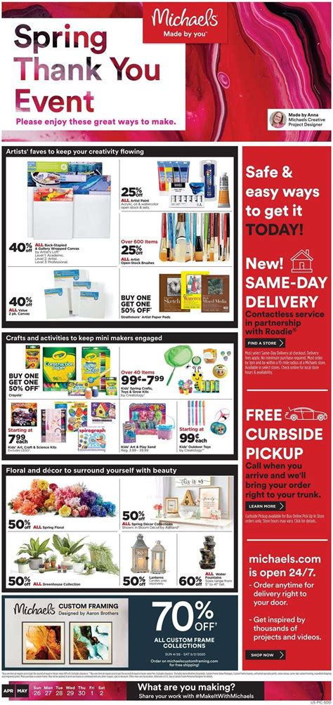 Michaels Weekly Ad & Flyer April 26 to May 2