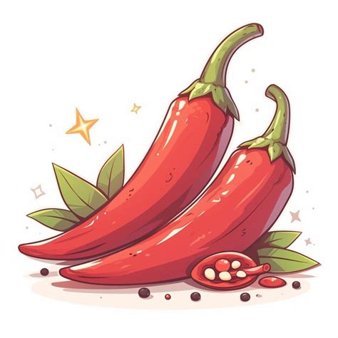 Premium Vector Fiery Chili Pepper Hot Cartoon Style