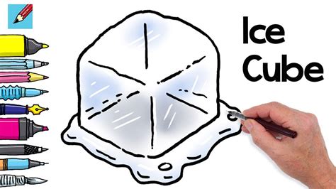 How To Draw An Ice Cube Spoken Instructions Youtube