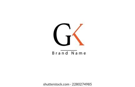 Gk Kg G K Abstract Vector Stock Vector Royalty Free