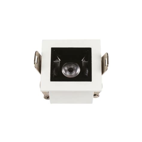 SPOT FOCO EMBUTIR 3W BIVOLT LUZ AMARELA 2700K 240LM 24 GRAUS BRANCO E