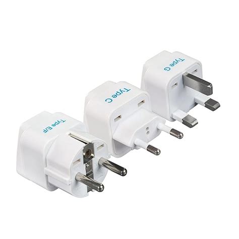 Ceptics European Travel Plug Adapter Light Weight Type C Schuko