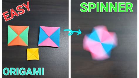 How To Make Easy Origami Spinner Youtube