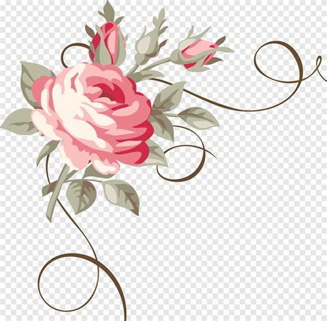 Flower Ornament Floral Design Rose Marsala Arabesk Kunstbloem Png