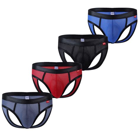 Mens Sexy Mesh Jock Strap Breathable Briefs Backless Knickers