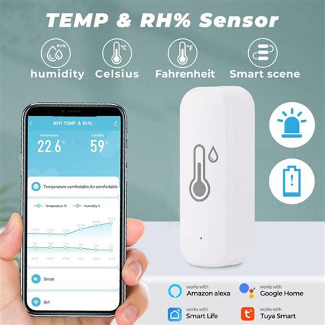 Wireless WiFi Temperature Humidity Sensor Remote Monitor Alarm ...