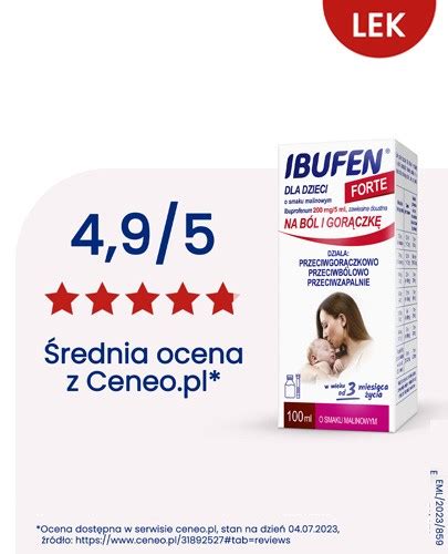 Ibufen Dla Dzieci Forte 200mg 5ml Zawiesina O Smaku Malinowym Dla