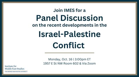 Panel Discussion On The Developments In The Israel Palestine Conflict