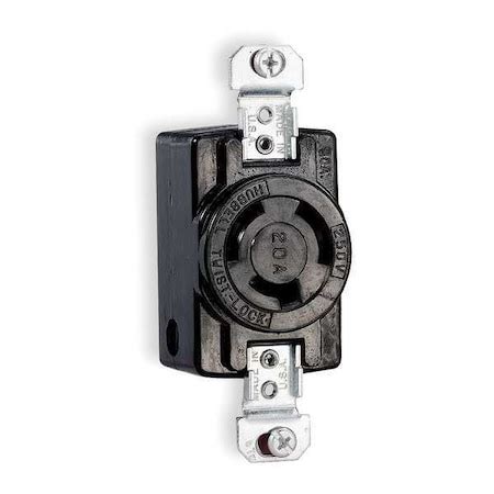 Hubbell A Twist Lock Receptacle P W Vac Bk Hbl Bg Zoro