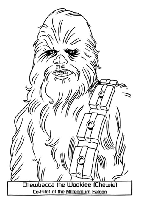 Chewbacca En Guerra De Las Galaxias Para Colorear Imprimir E Dibujar