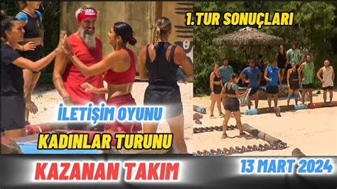 SURVİVOR ALL STAR 58 BÖLÜM 13 MART 2024 İLETİŞİM OYUNU 1 TUR SONUÇLARI