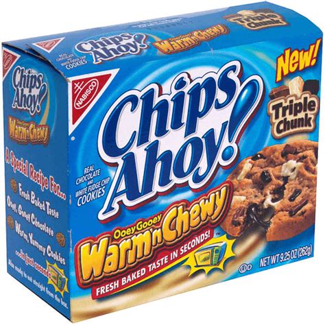 Chips Ahoy Cookies, Ooey Gooey Warm'n Chewy, Triple Chunk | Chocolate ...